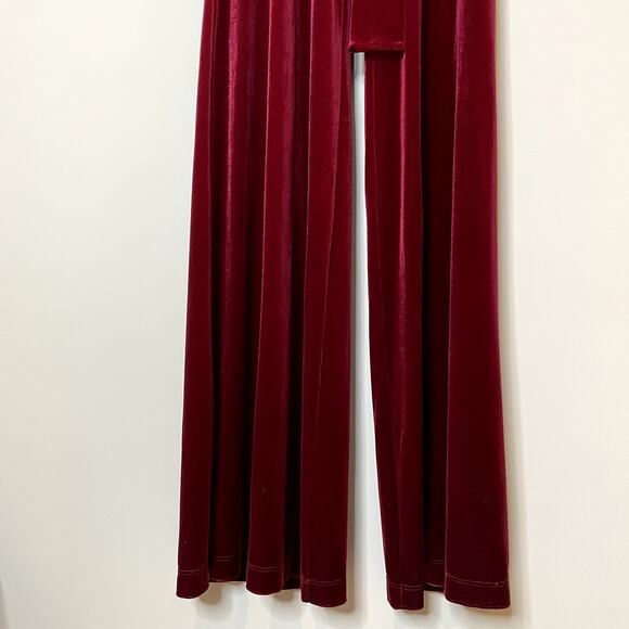 Misa Los Angeles Aliya Velvet Pant Wide Leg High Rise Vacation Holiday Date XS - Picture 6 of 13